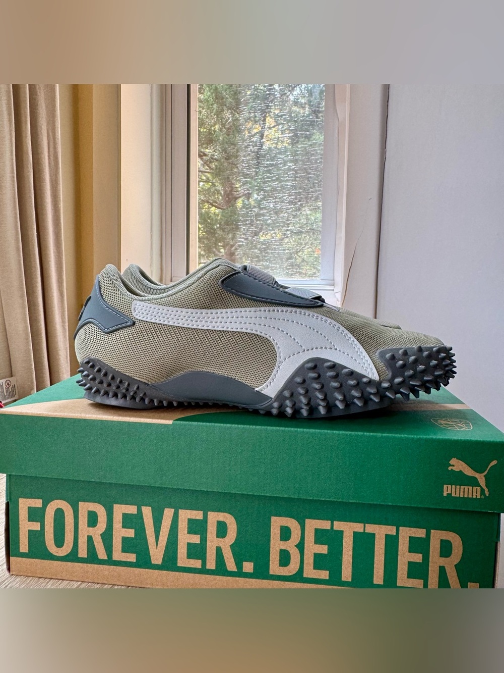 New Puma Mostro Sneakers Lux Army Green Glacial Gray Womens US 7.5 - Picture 8 of 12